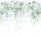 decomonkey Photo Wallpaper Green Leaves 350 x 256 cm - Watercolor Plants Wall Mural Non-Woven Murals Wall Art Fleece Modern Print Home Decoration Design Picture Abstract Bedroom Living Room