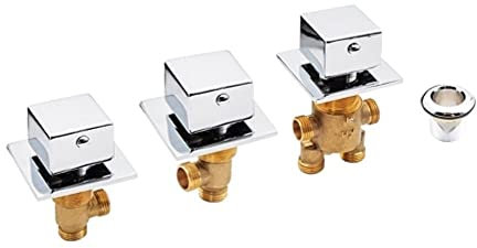 AFUDER Robinet D'eau Froide Et Chaude En Laiton Commutateur Vanne De Commande Pour Ensemble De Robinet De Baignoire Cabine De Douche Mélangeur Robinet Robinet De Bain