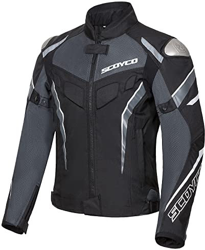 Scoyco Mesh Motorradjacke Motorrad Biker Reiten Verschleißfeste Jacke Atmungsaktive Schutzausrüstung für Herren 4 Jahreszeiten
