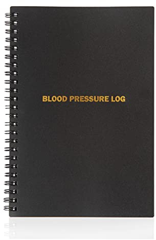 MIRU A5 Blood Pressure Logbook with Flexible - Spiral Bound – Daily Recording and Tracking of Blood Pressure, Heart Rate and Medication at Home, 116 Pages