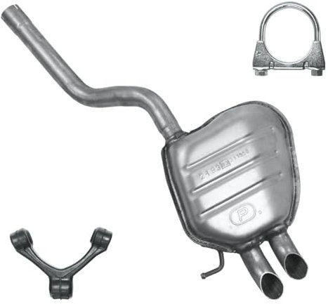 Polmo Schalldämpferset Auspuff Endtopf für Golf 5 V 2007-11/2008 1.4 TSI Kombi