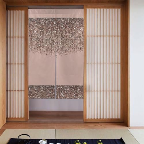 AkosOL Blush Pink Rose Gold High-Definition Printing,Door Hanging Curtains,Fabric Door Curtains,Room Partition Curtains,Ideal for Decorating Spaces,34x56in