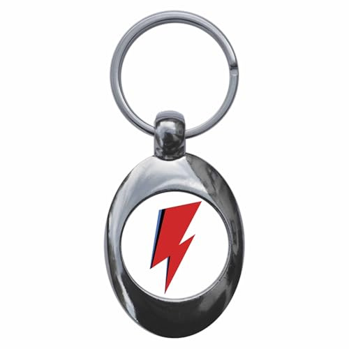Ozorath Lightning Bolt Logo Keyring Keychain Key Ring Chain With Trolley Coin