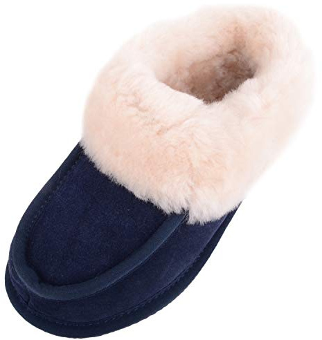 SNUGRUGS Fern, Women's Sheepskin Slipper Boot with Rubber Sole
