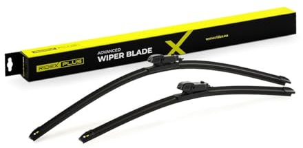 RIDEX PLUS Scheibenwischer Set Wischerblätter Satz mit Spoiler Vorne Länge 1: 600mm Länge 2: 475mm Flachbalkenwischblatt Kompatibel mit VW Golf 6 5K1 298W0134P