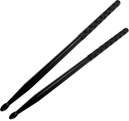 UPKOCH Baquetas de Nailon 5a Negras con Fundas Antideslizantes para Batería Jazz y Electrónica, 3 Pares, Agarre Cómodo para Principiantes y Práctica en Instrumentos de Percusión