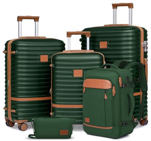 Joyway Expandable Luggage Sets 5 Piece, Lightweight Hard Shell Travel Suitcase Set with Spinner Wheels and TSA Lock