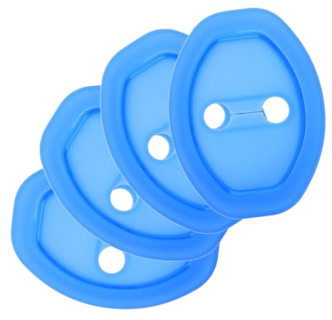 PRETYZOOM Lock Reduction Door 4pcs Cover Silicone Car Protective Thickened with Guard Design Easy to Install Latch Covers Noise and Shock Absorption Universal Fit