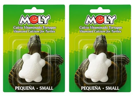Moly x2 Pastilla de Calcio Vitaminado para Tortugas de Agua | Alimento Tortuga, Galápagos y Reptiles Disoluble en Agua Liberación Lenta en Tortugueras y Acuarios | Fortalece Caparazón | Neutraliza pH