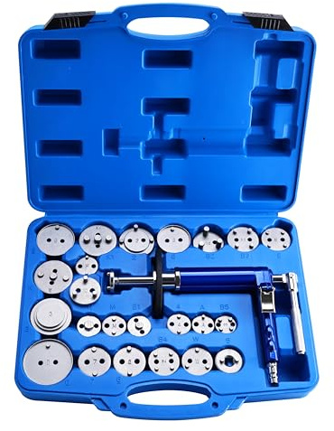 BOOMSTART Kit de repousse-piston pneumatique de 24 pièces avec 23 adaptateurs - Universel pour véhicules domestiques et importés