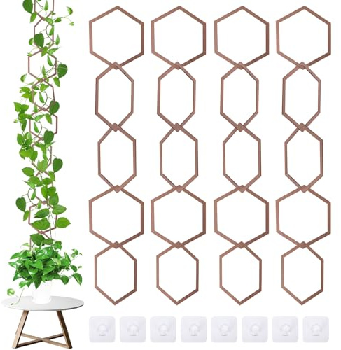 20 pezzi tralicci in legno, catene per piante rampicanti, traliccio da parete, traliccio per piante in vaso, Monstera, Pothos ed edera