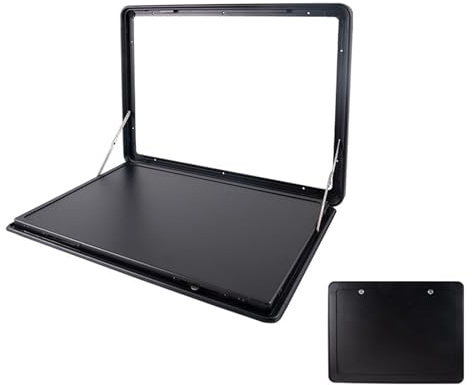 ZHAOBEIK RV-Wandklapptisch, RV-Wandtisch Klappbar mit Doppelverriegelungsdesign, Aluminiumlegierung, 20kg Maximale Belastung(Black,40x45cm/15.7x17.7in)