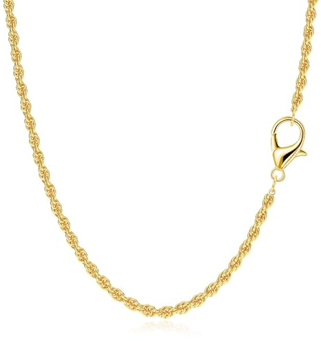 RMMD Gold Chain Necklace for Women - 18K Gold Plated Necklace Chain Dainty Gold Necklace for Women Jewellery Jewelry Gifts Size 20 Inch