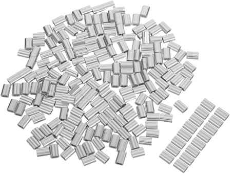 WATIIFUFU 200 Pezzi Manicotti a Crimpare in Alluminio 1/16 per Cavi e Funi Metalliche Anelli di Arresto Resistenti alle Intemperie per Uso Esterno Puntali per Fune e Cavo Fissaggio