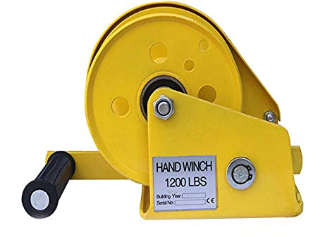 Cabrestante Manual Resistente de 1200 LB con Freno y Gancho - Cabrestante Manual con Cable de 10 m para remolques, Barcos y vehículos Todoterreno - Manivela Duradera para Levantar y remolcar