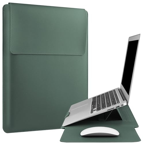 HoYiXi 13 tum laptopfodral väska kompatibel med 13 tum MacBook Neo 2026/MacBook Air 13 M1 M2 2022-2018/MacBook Pro 13 M2 2022-2016/Surface Pro 8 2021/Surface Go 3 13-13,6 tum Dell ASUS Acer PC, grön