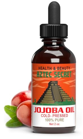 Aztec Secret 100% Pure Jojoba Oil, 2 OZ - Deep Hair & Skin Moisturizer - Cold-Pressed and Unfiltered