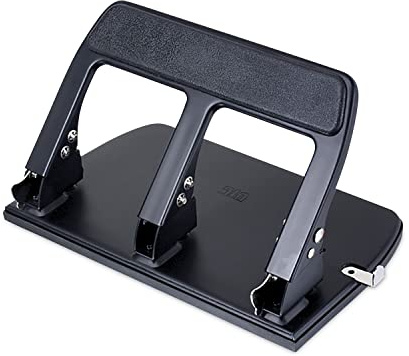 Office mate Heavy Duty 3 Hole Punch with Padded Handle, 40-Sheet Capacity, Black (90089)
