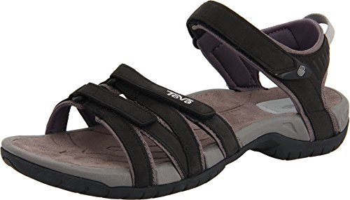 Teva Tirra Leather W's Damen Sport- & Outdoor Sandalen, Schwarz (black 513), EU 39