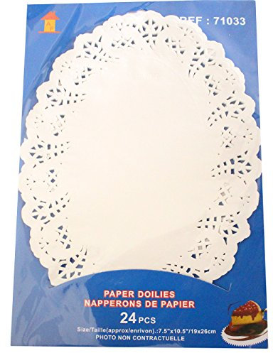 AF parquet de 20 napperon de Table en Papier Ovale 2 Tailles Serviette (16 X 23 CM)