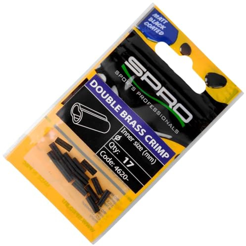 Spro Matt Black Double Brass Crimp - 17 Klemmhülsen