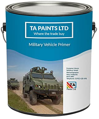 T A Paints Ltd Professional Coach Primer for Commercial Agricultural Tractor Trailer and Equipment Military Off Road Vehicles Brush Roller Spray (5L Grey Oxide Primer)