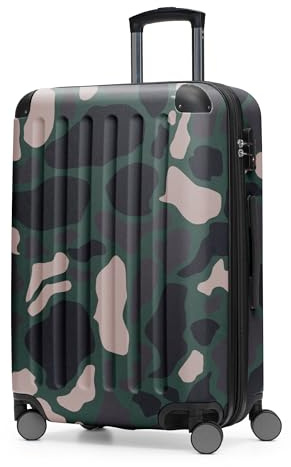 Hauptstadtkoffer Spree – Valigia rigida di medie dimensioni, TSA, 4 ruote, trolley, valigia da viaggio, espandibile, 65 cm, 74 litri, Camouflage