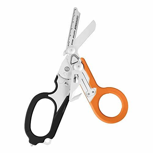Leatherman Raptor Rescue – Multitool Rettungsschere mit 6 praktischen Funktionen – Ideal für professionellen Einsatz im Rettungsdienst oder alltägliche Aufgaben – Schwarz-Orange