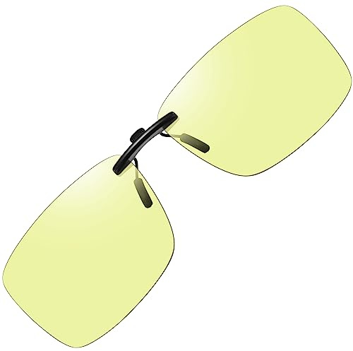 AoHeng Nachtfahrbrille Nachtsichtbrille Clip für Brillenträger,Geringe Farbdifferenz,Blaues Licht blockieren,Autofahren brille