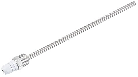 sourcing map 8mm Diamètre G1/2 Puits Thermométrique Sans Soudure Acier Inoxydable 201 250mm Longueur pour Bière Fermenteur