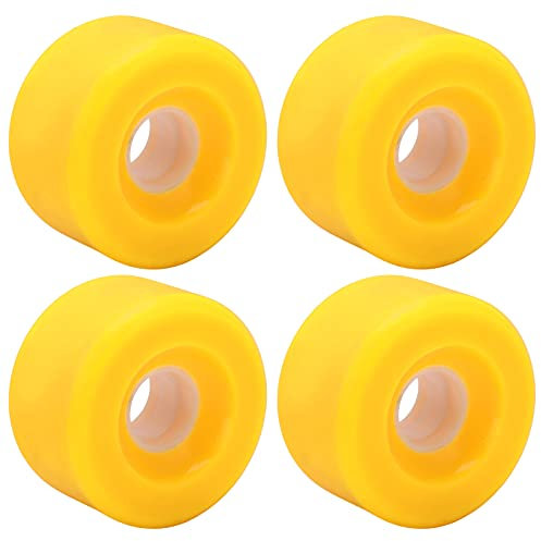RiToEasysports 4pcs 70mm/2.8in 80A Longboard Rollen Skateboard Rollen Ersatzteile(Gelb) Elektroroller Fahrt