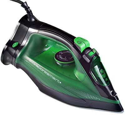 Plancha de vapor 2 en 1 Airvapore Smart + inalámbrica de 2600W, planchas ropa suela cerámica, base desmontable, función limpieza antical, sistema antigoteo, temperatura y vapor ajustables