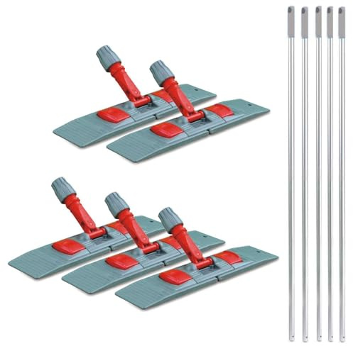 maxxi4you 5 x Klapphalter mit Stiel für Wischmopp 60 cm