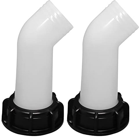 2pcs Bec de Vidange avec Ecrou IBC 1000L Buse de Réservoir d'eau Raccord de Vanne Extension Buse de Tuyau Adaptateur IBC Réservoir d'eau Bec de Robinet pour Raccord Robinet Cuve IBC 2 Pouces