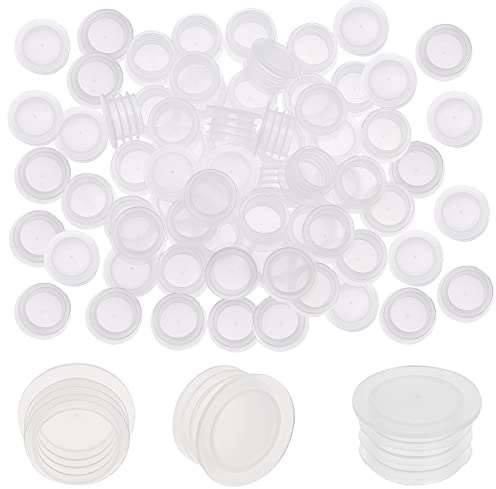 GORGECRAFT 50PCS Bouchons de Salière et Poivrière Bouchons Bouteilles Lait Verre Bouchon en Plastique Ronde pour Pots Bouteilles Tuyaux Pots de Fleurs（18.5mm）