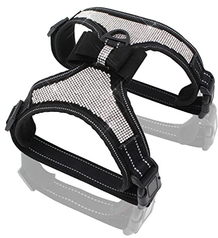 BT Bear Hundegeschirr, Bling Bling Strass Kristall Hundegeschirre Weste mit Schleife Reflektierend No Pull Geschirr für kleine Hunde Mittlere Hunde (S, Schwarz)