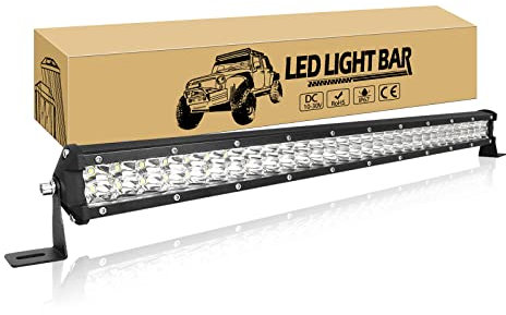 Willpower Barra luminosa a LED da 24 pollici 180 W 12 V 24 V Slim Off Road Luci di guida IP67 Impermeabile Spot Beam Lavoro Fendinebbia per 4X4 Offroad Truck Auto ATV SUV Veicolo Barca Illuminazione