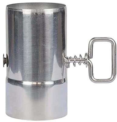 MagiDeal Stainless Steel Pipe with Damper Chimney Pipe Tent Pipe, Hot Tents Straight Thickened Flue Extension Tube for Winter Heater