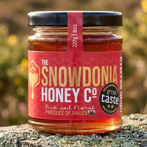 The Snowdonia Honey Co. Welsh Heather Blend Honey 227g | Rich & Floral | Raw & Unpasteurised | Great Taste Award Winner