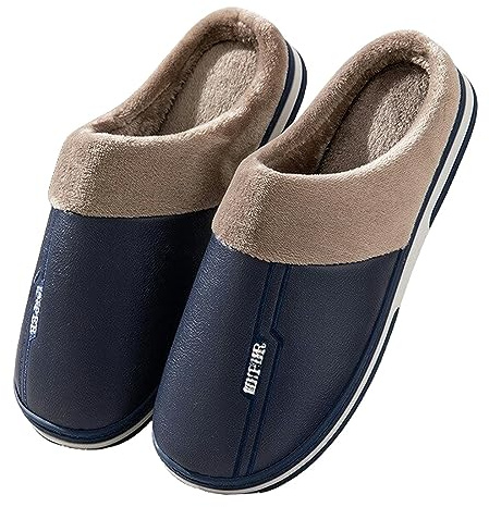 ZONTO Ciabatte Taglia 47 48 49 50 51 Scarpe Da Uomo Extra Inverno Di Cotone Grandi Pantofole Di Cotone Pu Sole Sole Sole In Indiore Plus Scarpe Colde