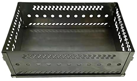 Cestino per barbecue a carbonella, in acciaio inox, resistente al calore, per braciere a carbonella, per cucinare, grigliare, escursionismo