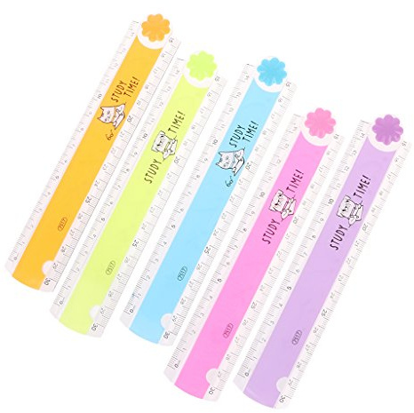 Regla plegable coreana de plástico de 30 cm para dibujo escolar, papelería, estudiantes, niños, regalos, cinta métrica
