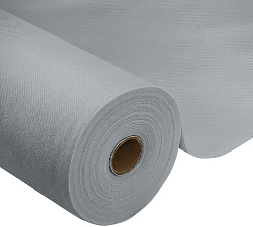HiBeauty PRO Tischdeckenrolle Einweg, Grau, 0.5x25m, Tischdecke | Einweg Vlies Stoffähnlich, ideal für Jede Party, Hochzeit, Geburtstagsfeier, Taufe, Gastronomie, Größe und Farbe nach Wahl