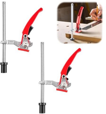 2 pezzi Morsetti Da Falegname da 20 mm,Cricchetto di Legno,Morsetto di Fissaggio Base, pressa a sgancio rapido regolabile,supporto da tavolo per banco da lavoro