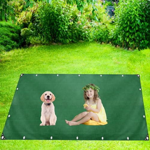 Tarp Heavy Duty Waterproof 0.5x50 m 500g/m² UV Resistnat Windproof Protective Tarp Cover, Grommets Every Outdoor Tarp for Shed Canopy Frame Carport Rain Shelter LXX94W, Green