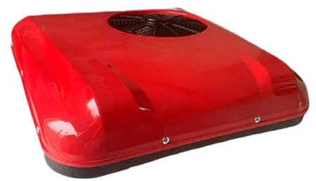 Climatiseur de toit, climatiseur de stationnement avec télécommande, unité de climatisation 12 V/24 V CC pour camion, intégration chaud et froid, climatiseur électrique pour camping-car, camion(Red,24