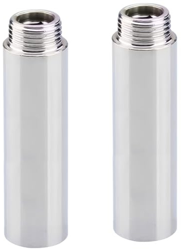 Lot de 2 rallonges de robinet 1/2 x 200 mm, 1/2 IG x 1/2 AG G1/2, rallonge filetée DN15, rallonge de pommeau de douche, valves d'angle
