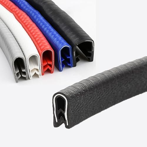 U-Form Kantenschutz Für Auto, Universal Gummidichtung Für Die Meisten Modelle, Selbstklemmend Kantenschutzstreifen Für Bleche, 5Meter(Black,2-4mm)