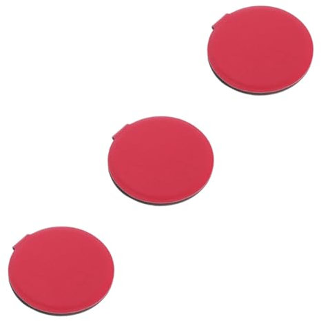 FRCOLOR 3 Sätze Schminkspiegel Vanity Mirror Makeup Mirror Handspiegel Damenkosmetikspiegel Cosmetic Mirror Funkeln Vergrößert Spiegel Taschenspiegel Pu-Leder Rot 2 Stück * 3