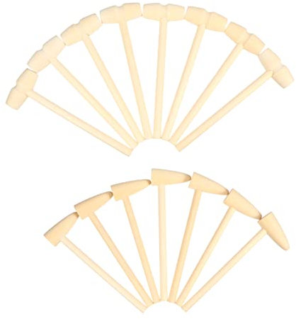 ifundom 15pcs Funny Hammer Toys for Boys and Girls Mini Mallets Small Hammers Wooden Toy
